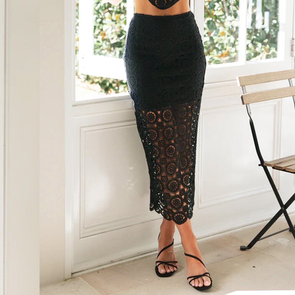 Conjunto Elegante com Decote em V e Saia Fenda – Valentina