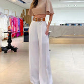 Conjunto Summer Chic com Top Vazado e Calça Larga – Helena