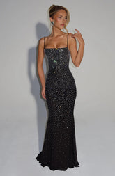 Vestido Longo com Brilho Elegante – Dominique