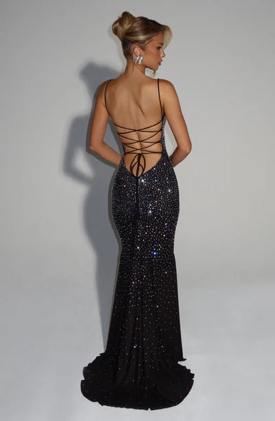 Vestido Longo com Brilho Elegante – Dominique