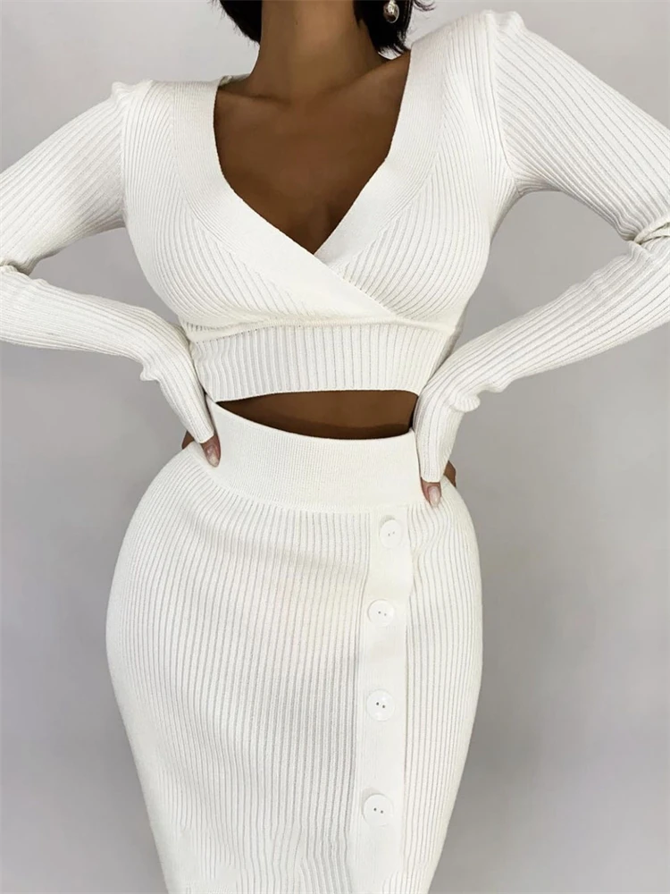 Conjunto Saia Midi e Top Manga Longa V – Elisa