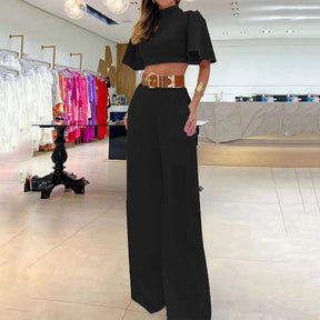 Conjunto Summer Chic com Top Vazado e Calça Larga – Helena