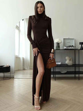 Vestido Longo Gola Alta-Yasmin