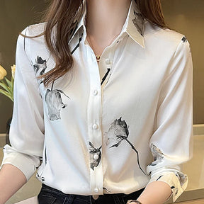 Camisa Feminina Social Rose