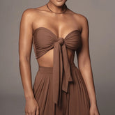 Conjunto  Macacão Feminino Sexy com Cintura Alta -Rose